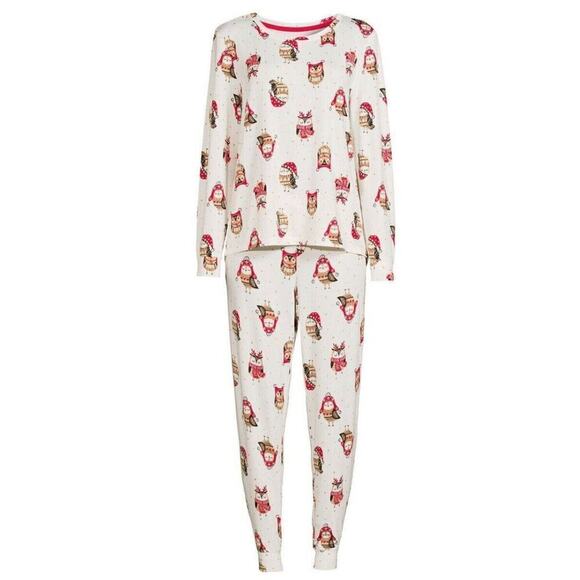 Secret treasures Womens Winter Owls Pajamas Set Plus Size XL (16-18) - Picture 1 of 6